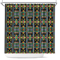 Regalia Stripe Floral Pattern Shower Curtain Colorful Attractive - Wonder Print Shop