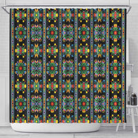 Regalia Stripe Floral Pattern Shower Curtain Colorful Attractive - Wonder Print Shop