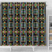 Regalia Stripe Floral Pattern Shower Curtain Colorful Attractive - Wonder Print Shop