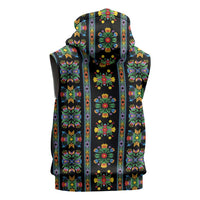 Regalia Stripe Floral Pattern Sleeveless Hoodie Colorful Attractive - Wonder Print Shop