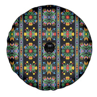 Regalia Stripe Floral Pattern Spare Tire Cover Colorful Attractive - Wonder Print Shop