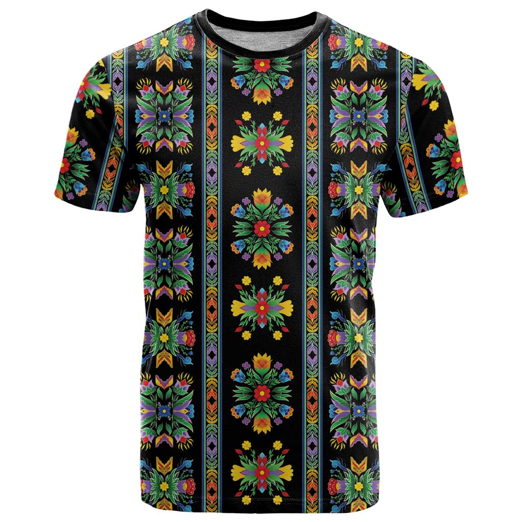 Regalia Stripe Floral Pattern T Shirt Colorful Attractive - Wonder Print Shop