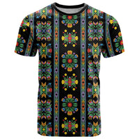 Regalia Stripe Floral Pattern T Shirt Colorful Attractive - Wonder Print Shop