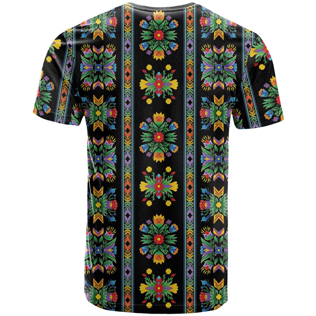 Regalia Stripe Floral Pattern T Shirt Colorful Attractive - Wonder Print Shop