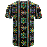 Regalia Stripe Floral Pattern T Shirt Colorful Attractive - Wonder Print Shop