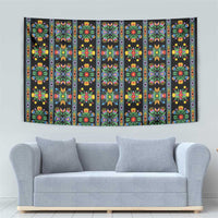 Regalia Stripe Floral Pattern Tapestry Colorful Attractive - Wonder Print Shop