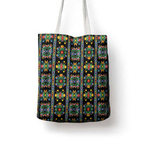 Regalia Stripe Floral Pattern Tote Bag Colorful Attractive - Wonder Print Shop