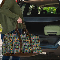 Regalia Stripe Floral Pattern Travel Bag Colorful Attractive - Wonder Print Shop