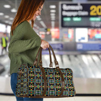 Regalia Stripe Floral Pattern Travel Bag Colorful Attractive - Wonder Print Shop