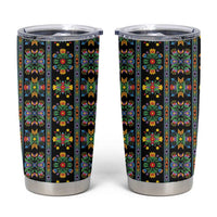 Regalia Stripe Floral Pattern Tumbler Cup Colorful Attractive - Wonder Print Shop