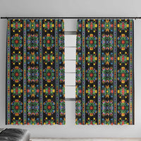 Regalia Stripe Floral Pattern Window Curtain Colorful Attractive - Wonder Print Shop