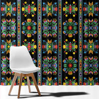 Regalia Stripe Floral Pattern Window Curtain Colorful Attractive - Wonder Print Shop