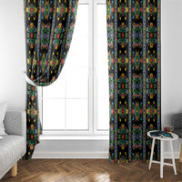 Regalia Stripe Floral Pattern Window Curtain Colorful Attractive - Wonder Print Shop