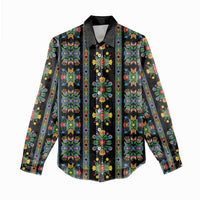 Regalia Stripe Floral Pattern Women Casual Shirt Colorful Attractive - Wonder Print Shop