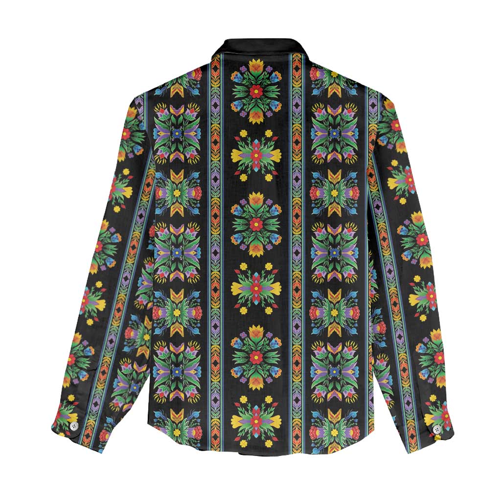Regalia Stripe Floral Pattern Women Casual Shirt Colorful Attractive - Wonder Print Shop