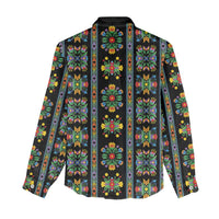 Regalia Stripe Floral Pattern Women Casual Shirt Colorful Attractive - Wonder Print Shop