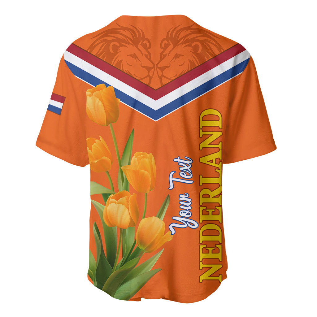 Netherlands Queen Day 2024 Baseball Jersey Nederland Koningsdag Orange Tulips - Wonder Print Shop