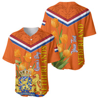 Netherlands Queen Day 2024 Baseball Jersey Nederland Koningsdag Orange Tulips - Wonder Print Shop