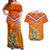 Netherlands Queen Day 2024 Couples Matching Off Shoulder Maxi Dress and Hawaiian Shirt Nederland Koningsdag Orange Tulips