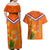 Netherlands Queen Day 2024 Couples Matching Off Shoulder Maxi Dress and Hawaiian Shirt Nederland Koningsdag Orange Tulips - Wonder Print Shop