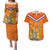 Netherlands Queen Day 2024 Couples Matching Puletasi and Hawaiian Shirt Nederland Koningsdag Orange Tulips