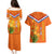 Netherlands Queen Day 2024 Couples Matching Puletasi and Hawaiian Shirt Nederland Koningsdag Orange Tulips