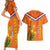 Netherlands Queen Day 2024 Couples Matching Short Sleeve Bodycon Dress and Hawaiian Shirt Nederland Koningsdag Orange Tulips