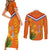 Netherlands Queen Day 2024 Couples Matching Short Sleeve Bodycon Dress and Long Sleeve Button Shirt Nederland Koningsdag Orange Tulips