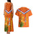 Netherlands Queen Day 2024 Couples Matching Tank Maxi Dress and Hawaiian Shirt Nederland Koningsdag Orange Tulips