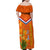 Netherlands Queen Day 2024 Family Matching Off Shoulder Maxi Dress and Hawaiian Shirt Nederland Koningsdag Orange Tulips