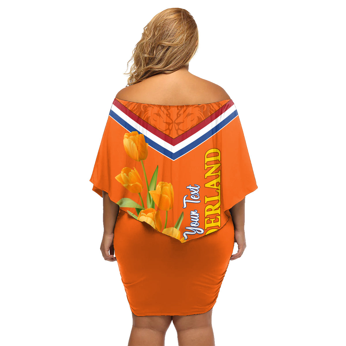 Netherlands Queen Day 2024 Family Matching Off Shoulder Short Dress and Hawaiian Shirt Nederland Koningsdag Orange Tulips - Wonder Print Shop