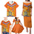 Netherlands Queen Day 2024 Family Matching Puletasi and Hawaiian Shirt Nederland Koningsdag Orange Tulips