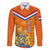 Netherlands Queen Day 2024 Family Matching Short Sleeve Bodycon Dress and Hawaiian Shirt Nederland Koningsdag Orange Tulips - Wonder Print Shop