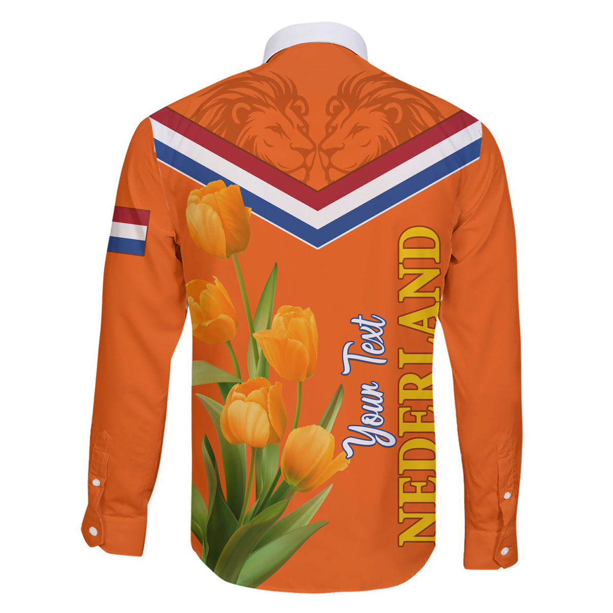 Netherlands Queen Day 2024 Family Matching Short Sleeve Bodycon Dress and Hawaiian Shirt Nederland Koningsdag Orange Tulips - Wonder Print Shop