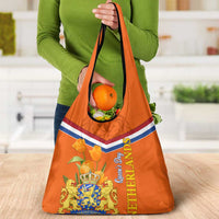 Netherlands Queen Day 2024 Grocery Bag Nederland Koningsdag Orange Tulips