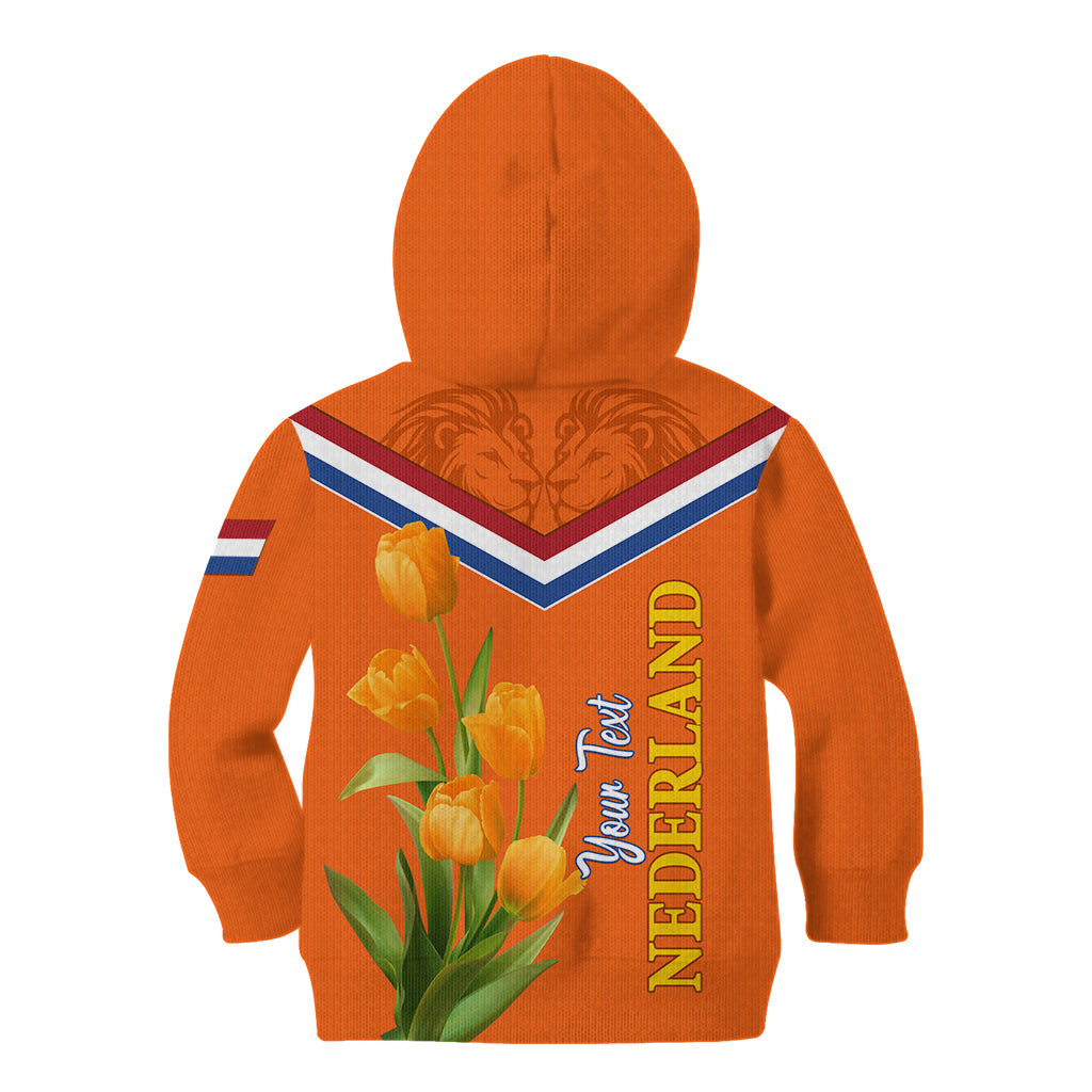 Netherlands Queen Day 2024 Kid Hoodie Nederland Koningsdag Orange Tulips - Wonder Print Shop