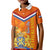 Netherlands Queen Day 2024 Kid Polo Shirt Nederland Koningsdag Orange Tulips