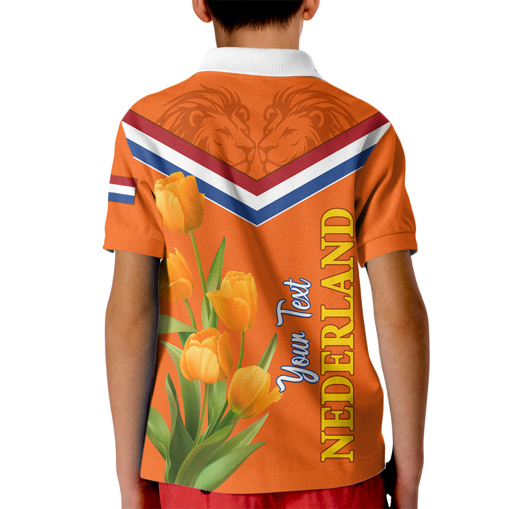 Netherlands Queen Day 2024 Kid Polo Shirt Nederland Koningsdag Orange Tulips - Wonder Print Shop