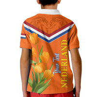 Netherlands Queen Day 2024 Kid Polo Shirt Nederland Koningsdag Orange Tulips - Wonder Print Shop