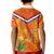 Netherlands Queen Day 2024 Kid Polo Shirt Nederland Koningsdag Orange Tulips