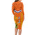 Netherlands Queen Day 2024 Long Sleeve Bodycon Dress Nederland Koningsdag Orange Tulips