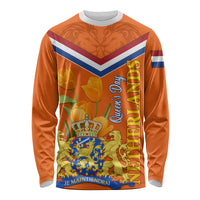 Netherlands Queen Day 2024 Long Sleeve Shirt Nederland Koningsdag Orange Tulips - Wonder Print Shop