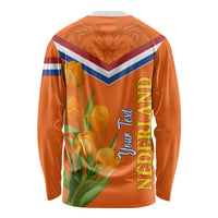 Netherlands Queen Day 2024 Long Sleeve Shirt Nederland Koningsdag Orange Tulips - Wonder Print Shop