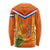 Netherlands Queen Day 2024 Long Sleeve Shirt Nederland Koningsdag Orange Tulips