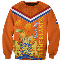Netherlands Queen Day 2024 Sweatshirt Nederland Koningsdag Orange Tulips - Wonder Print Shop