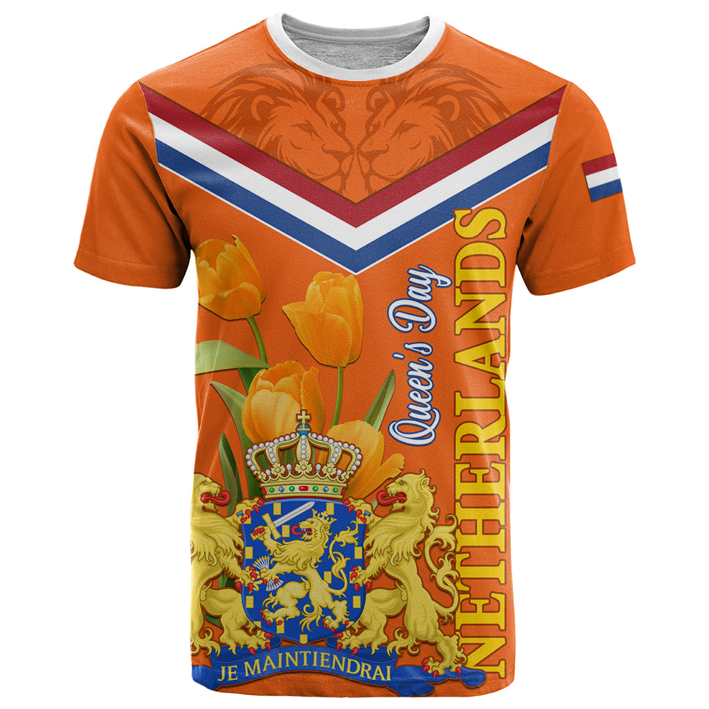 Netherlands Queen Day 2024 T Shirt Nederland Koningsdag Orange Tulips - Wonder Print Shop