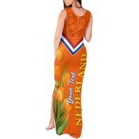 Netherlands Queen Day 2024 Tank Maxi Dress Nederland Koningsdag Orange Tulips - Wonder Print Shop