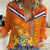Netherlands Queen Day 2024 Women Casual Shirt Nederland Koningsdag Orange Tulips