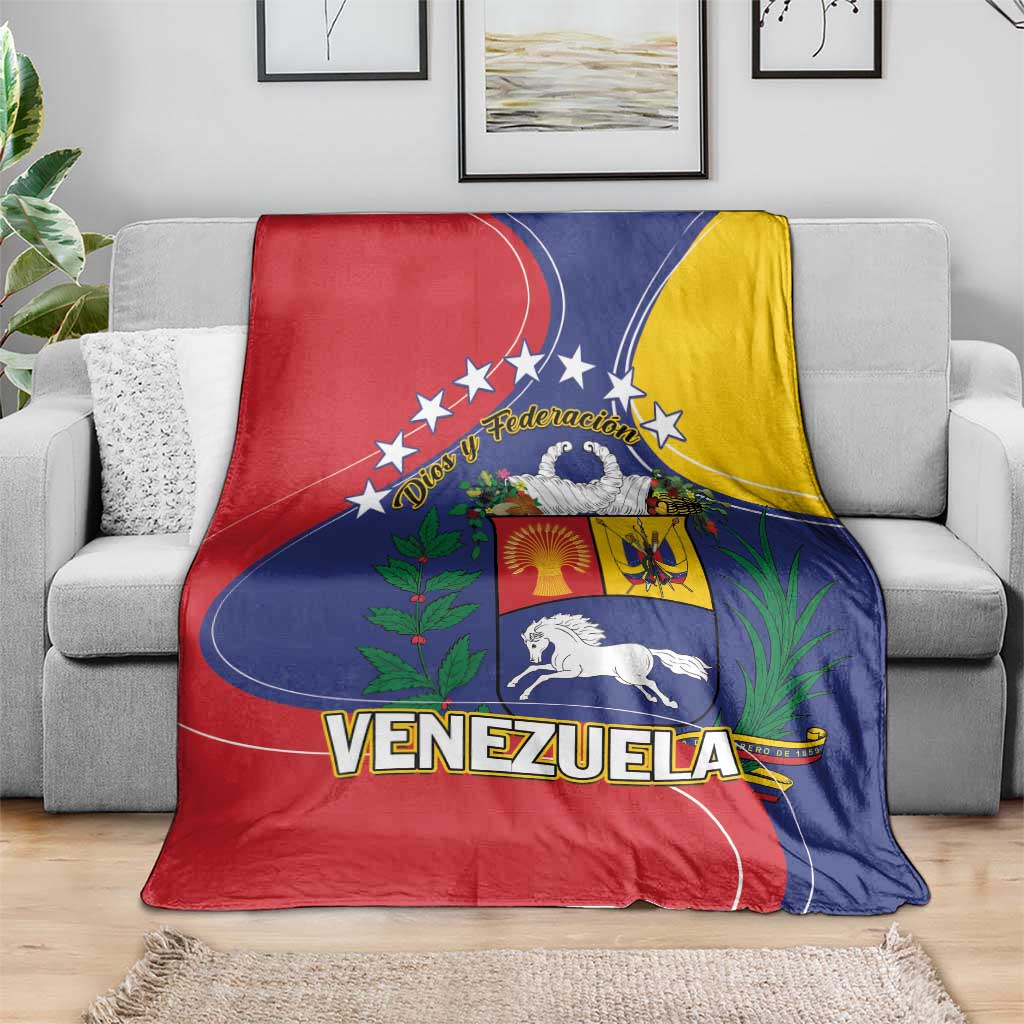 Venezuela Blanket Coat Of Arms Curve Style