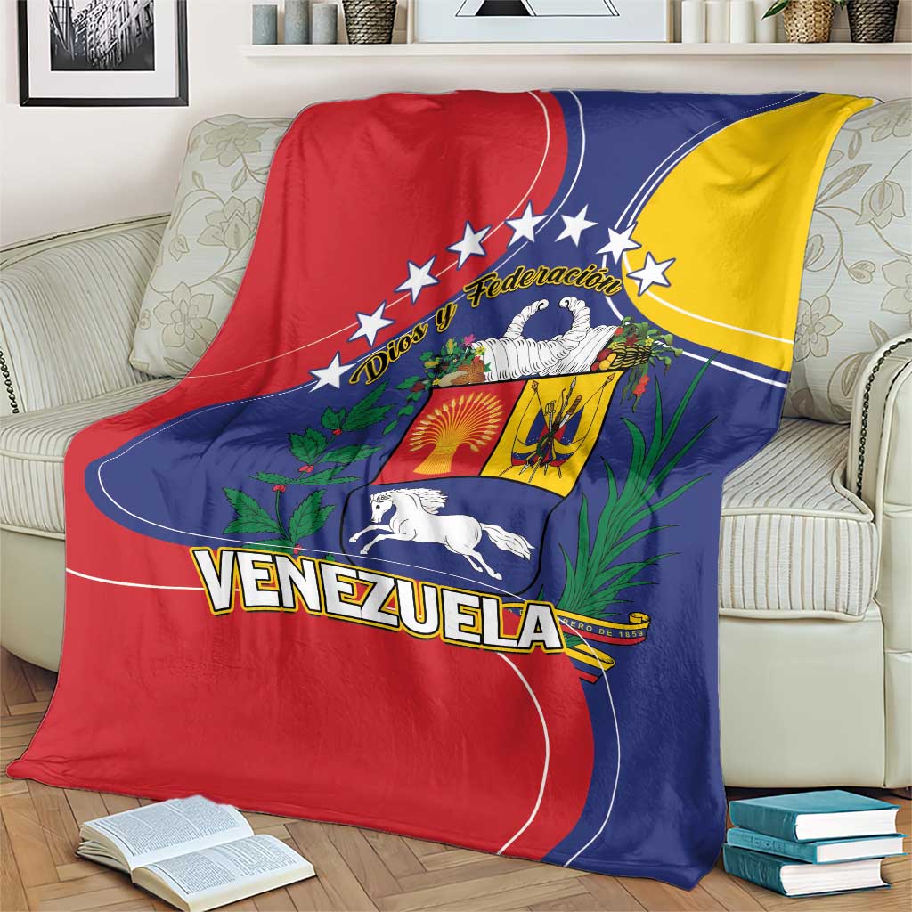 Venezuela Blanket Coat Of Arms Curve Style